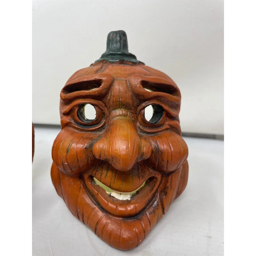 JTS International Inc. Halloween Pumpkin Man‎ Candle Holders, 2001 - Set of 2